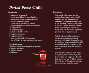 Period Peace Chili Recipe